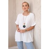 Kesi Oversized blouse with pendant light beige Cijene