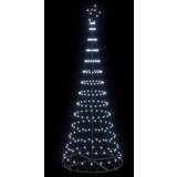 vidaXL LED božično drevesce Hladno bela 138.5 x 138.5 x 399 cm Kovina | Shoptok.si