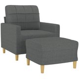  Fotelja s tabureom tamnosiva 60 cm od tkanine | shoptok.hr