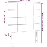  Uzglavlje tamnoplavo 80x5x118/128 cm baršunasto | Eponuda.com