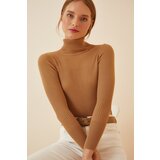  Women's Biscuit Turtleneck Corduroy Lycra Sweater Cene