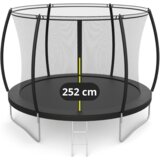  Vrtni trampolin Premium 252 cm (8 ft) s unutarnjom mrežom i ljestvama – crni Cijene