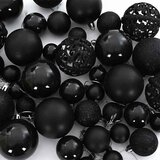  Set Božićnih Ukrasnih Kuglica 120 pcs Crna Plastika | shoptok.hr