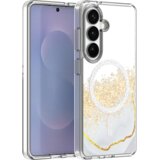 Onasi Marmor Glitter MagSafe za Samsung Galaxy S26 5G - prozorno bel z bleščicami | Shoptok.si