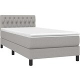  Kreveta s oprugama i madrac svjetlosivi 90x200cm tkanina | shoptok.hr