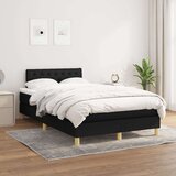 vidaXL box spring postelja z vzmetnico črn 120x200 cm blago, (20727332) | Shoptok.si