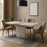 Art Invest Trpezarijski sto Valerio MDF Cappuccino visoki sjaj 1400(1800)x800x750 mm Cene