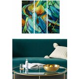 Wallity MDF119511946 multicolor decorative mdf painting (3 pieces) Cene