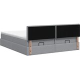  Podesivi krevet s madracem 2 pcs Svjetlosiva Tkanina - Svjetlosiva 180 x 200 cm Dizajn linija | shoptok.hr