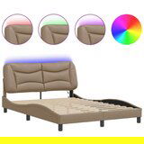  Okvir kreveta LED boja cappuccina 120 x 200 cm umjetna koža | shoptok.hr