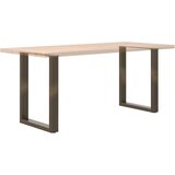  Noge za blagovaonski stol U-oblik 2 kom Prirodni čelik 70 x (72-73) cm Čelik | shoptok.hr