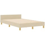  Krevetna konstrukcija s uzglavljem Krema 120 x 190 cm tkanina | shoptok.hr