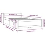  Za krevet s ladicama 90 x 200 cm | shoptok.hr