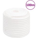 vidaXL Vrv za čoln popolnoma bela 16 mm 100 m polipropilen | Shoptok.si