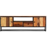 In TV ormarić od masivnog obnovljenog drva i čelika 120x30x40 cm | shoptok.hr