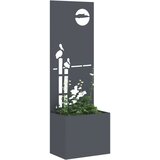 vidaXL Vrtni Sadič s Dekorativnom Pločom Antracit 50 x 140 cm | shoptok.hr