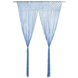 Furnova Zavesa makrame modra 140x240 cm bombaž, (21917616) | Shoptok.si