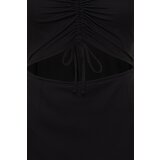 Trendyol Curve Black Ruffle and Cutout Detailed Woven Dress | ePonuda.com