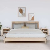  Nočna omarica 2 kosa bela 40x34x45 cm trdna borovina, (20732790) | Shoptok.si