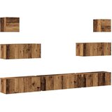  7-dijelni zidni set TV ormarić konstruirano drvo | shoptok.hr