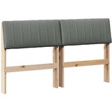  Tapecirani uzglavlje Tamno siva 140 cm Čvrsto borovo drvo | shoptok.hr