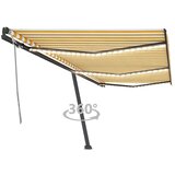  Tenda na ručno uvlačenje s LED svjetlima 600x350 cm žuto-bijela | shoptok.hr