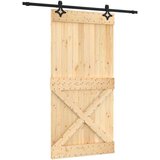  Klizna vrata s priborom za montažu 100x210 cm masivna borovina | shoptok.hr