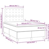  Krevet s oprugama i madracem LED krem 120 x 190 cm od tkanine | shoptok.hr