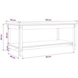  Stolić za kavu 110 x 55 x 45 cm od masivne borovine | Eponuda.com