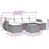 vidaXL 7-dijelni set vrtnih sofa od poliratana s jastucima smeđi | shoptok.hr