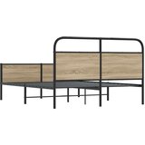vidaXL Metalni okvir kreveta bez madraca boja hrasta 180x200 cm | shoptok.hr