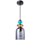  Visilica na sajli TROPEA 1xE27/15W/230V crna/zadimljeno plava/bež | Eponuda.com