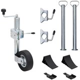 vidaXL Potporni kotač za prikolicu 60 mm 2 potporne cijevi 3 stezaljke | shoptok.hr