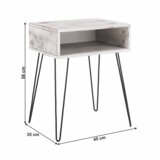 Kondela Odlagalna mizica /nočna omarica, vintage bela / črna, HONEJ | Shoptok.si