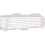  Vrtna sadilica voštano smeđe boje 90x40x26 5 cm od borovine | shoptok.hr