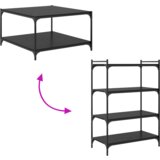  Polica za Knjige s policom 4 pcs Crna 100 x 40 x 1.5 cm Iverica | shoptok.hr