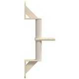  Zidna penjalica za mačke sa stupom za grebanje krem 85,5 cm | shoptok.hr