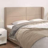  Vzglavje z ušesi kapučino 183x23x118/128 cm umetno usnje, (20936117) | Shoptok.si