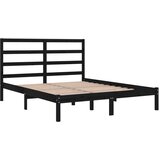  Okvir za krevet od masivne borovine crni 140 x 190 cm | shoptok.hr