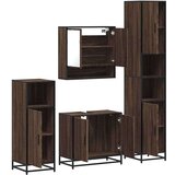 vidaXL 4-dijelni set kupaonskog namještaja boja smeđeg hrasta drveni | shoptok.hr