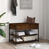 vidaXL Klop za čevlje rjavi hrast 70x42,5x50 cm inženirski les | Shoptok.si