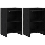 vidaXL Posteljne mize 2 pcs Črni hrast 40 x 30 x 60 cm Inženirski les, (5000247337) | Shoptok.si