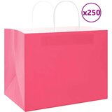  Papirnate vrečke 250 kosov z ročaji roza 32x22x24 cm, (5000160979) | Shoptok.si