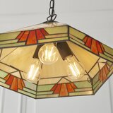 Endon 111989 - Luster na lancu Tiffany NEVADA 3xE27/10W/230V prečnik 40 cm | Eponuda.com