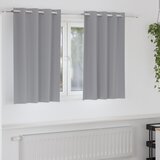 vidaXL Zavese z zavesami 2 pcs Svetlo siva 140 x 140 cm Poliester | Shoptok.si