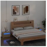  Noćni ormarići 2 kom s LED svjetlima boja hrasta 60x35x40 cm | shoptok.hr