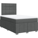 Maison Chic Box spring postelja - Vzmetna postelja z vzmetnico temno siva 120x190 cm blago SL5193, (21902667) | Shoptok.si