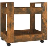 Kolica za radni stol boja dimljenog hrasta 60x45x60 cm drvena | shoptok.hr