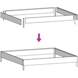  Povišena vrtna gredica crna 100x100x25 cm od čelika | shoptok.hr