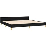  Okvir za krevet s uzglavljem crni 200 x 200 cm od tkanine | shoptok.hr